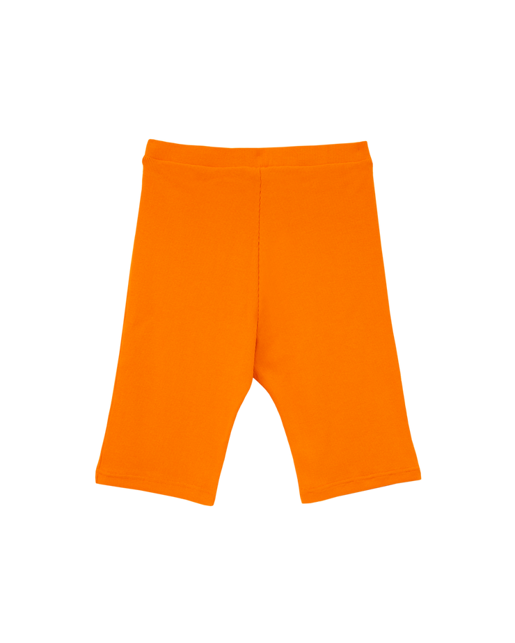 Orange Rip Biker Shorts