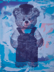 Blue Teddy Bear Print