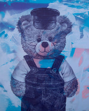 Blue Teddy Bear Print