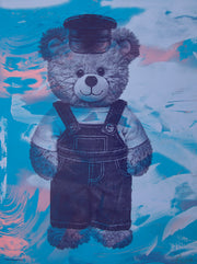 Blue Teddy Bear Print