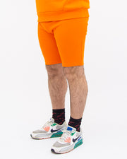 Orange Rip Biker Shorts