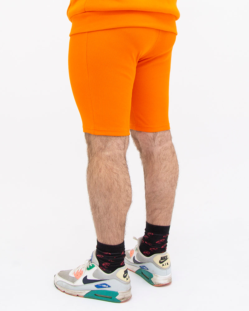 orange nike biker shorts