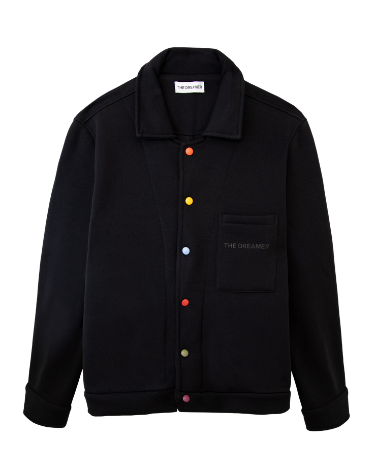 POP Black Jersey Jacket